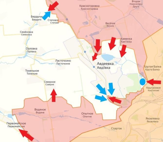 Карта боевых действий в Авдеевке от 06.02.2024: последние новости на сегодня