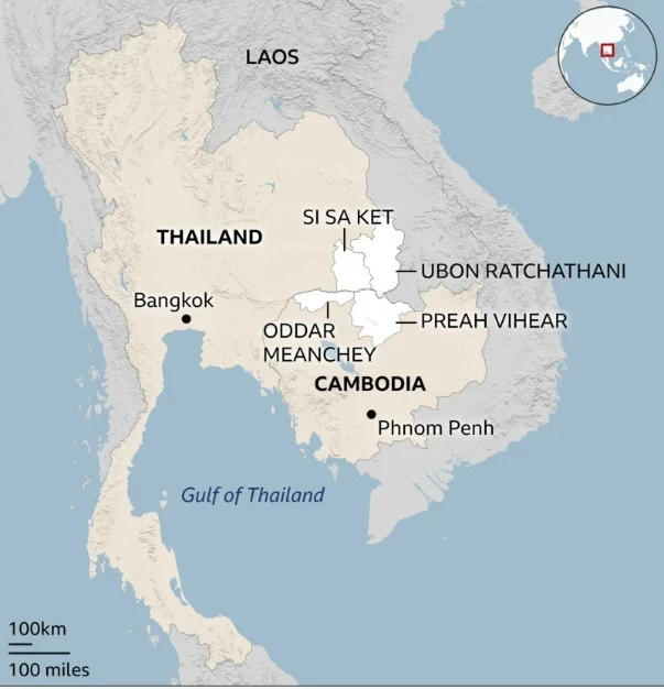 На границе Таиланда и Камбоджи начались боевые столкновения