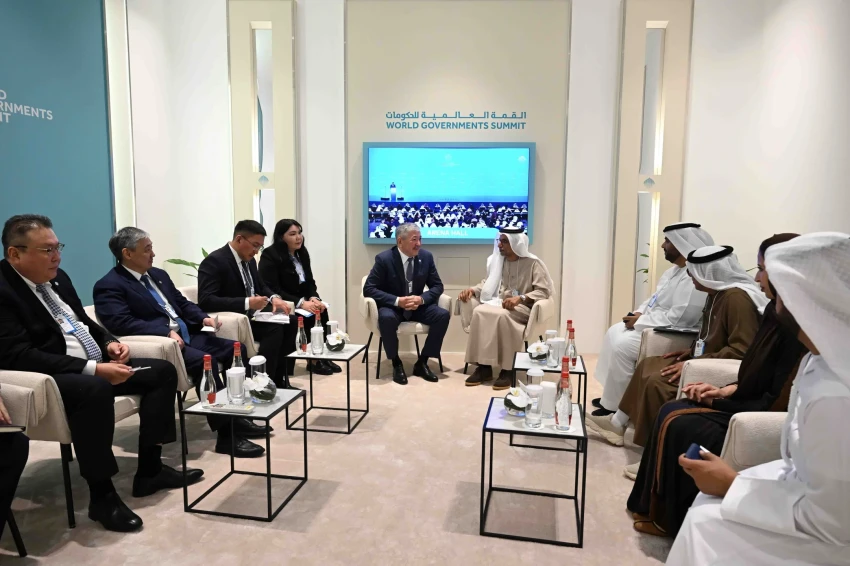 Касымалиев обсудил реализацию совместных проектов с главой Фонда развития Абу-Даби